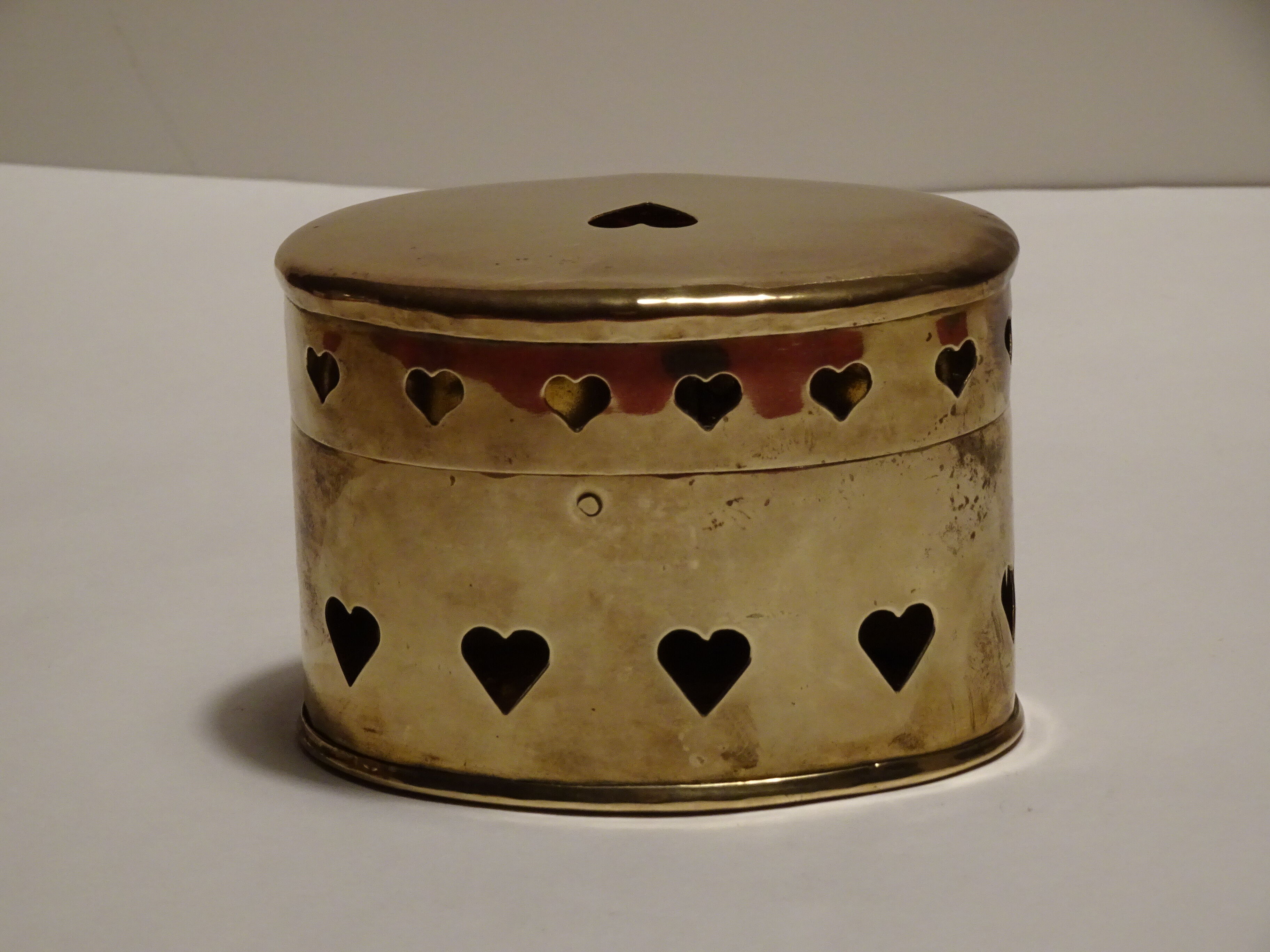 Indian brass box for pot pourri or other 70's