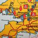 School map British Isles England Hatier n°58 and 58bis By Edouard Bruley years 60-70