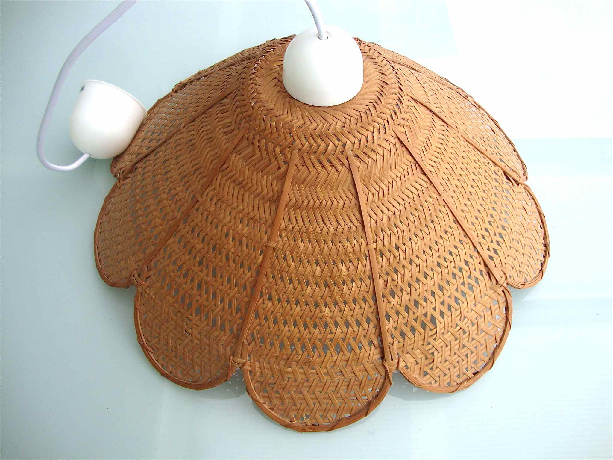 Vintage rattan flower hanging