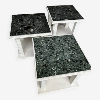 Set of 3 servers/canape ends/marble displays