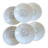 Assiettes creuses vintage faïence de Gien modèle Marie-Claire