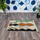 Handmade natural wool rug, size 100 x 200 cm