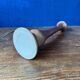 Glazed stoneware desk lamp in free form, 1950s-60s.