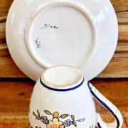 6 old Devres Fourmaintraux Rouen coffee cups Dinan model 19th century