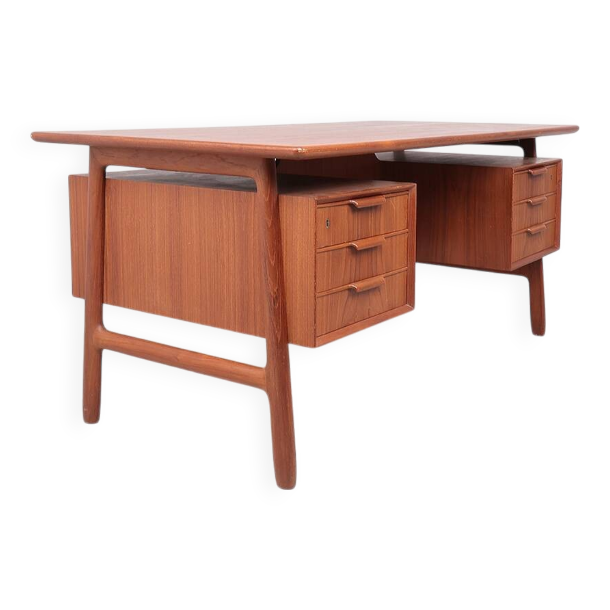 Omann Jun teak desk model 75, 1960s