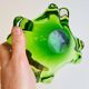 Vide-poche Murano “Vaseline” des Années 70 – Verre d’Uranium Vert Phosphore