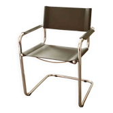 Mart Stam Style Cantilever Chairs – S34 Inspired, Chrome Frame, Leather Uph