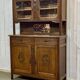 Two-piece Art Deco oak kitchen buffet from the 1930s