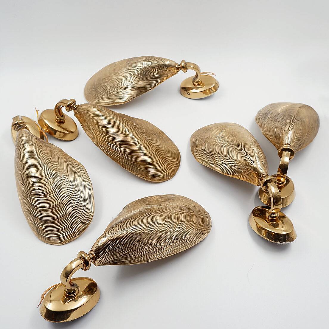 Pair of Bronze Mussel Shell Maison Jansen style Sconces -(2 pairs avail