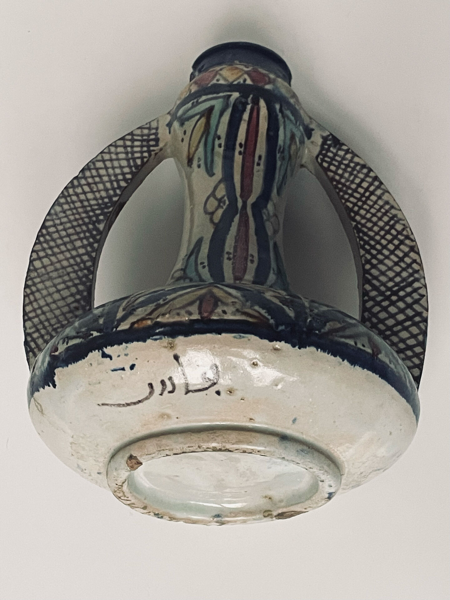 Polychrome earthenware jug, Fes, Morocco