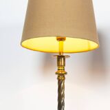 Paire de lampes de table à colonne en laiton vintage par Kullmann