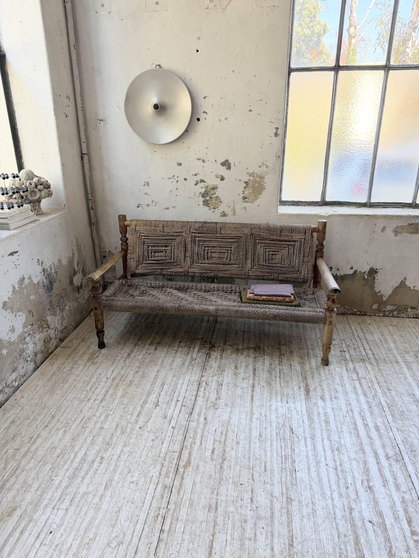 Audoux and Minet cord bench