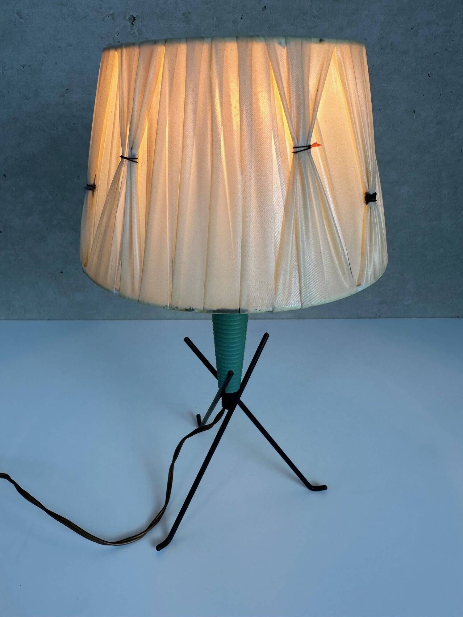 Vintage French tripod lamp