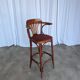 Fauteuil de bar de style Thonet Irish Pub / Siège en simili cuir rouge, milieu du siècle