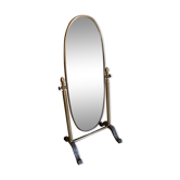 Miroir psyché laiton doré