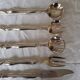 5 silver-plated metal service cutlery by the sculptor Miguel Berrocal
