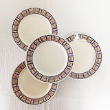 Set of 4 flat plates Badonviller, Robinson
