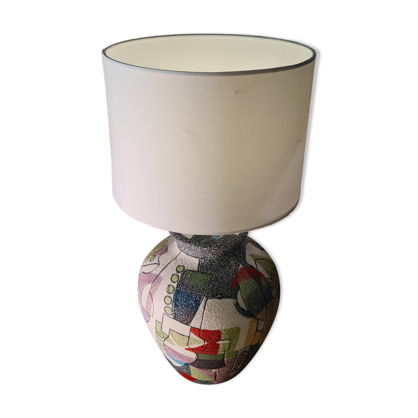 Ceramic lamp geometric cubism pablo style 45x22