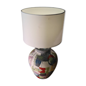 Lampe ceramique cubisme - geometrique