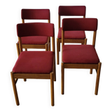 Set of 4 vintage Baumann chairs