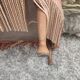 Pink velvet toad armchair