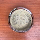 Mid-century modern Danish studio pottery bowl by Bente Lemche, 1960s.