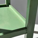 Painted wooden serving trolley, patinated, circa 1950