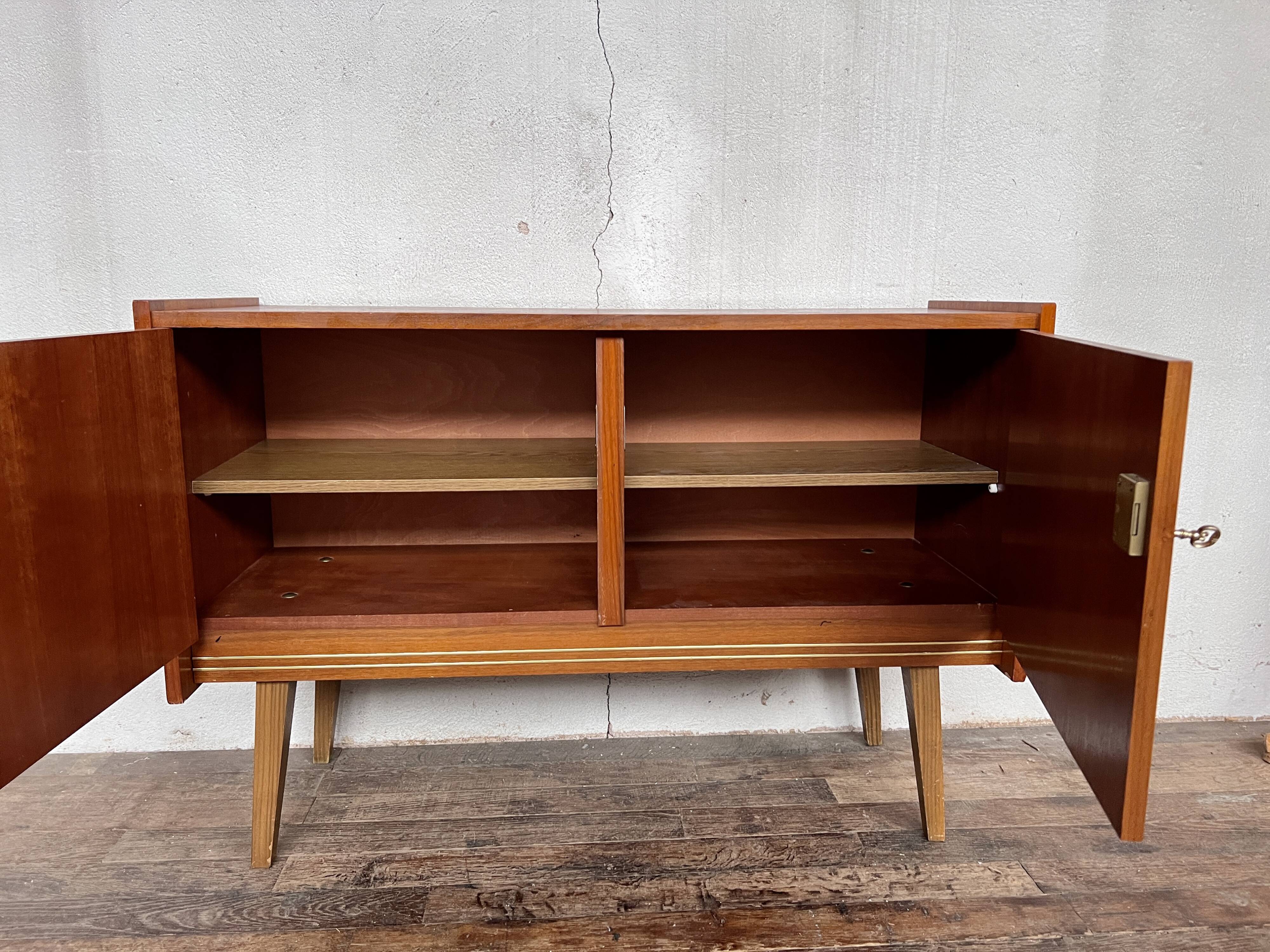 Vintage teak compass feet