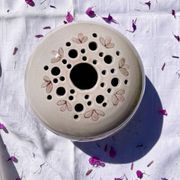 Vase pique fleurs en céramique vernissée