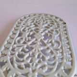Vintage White Cast Iron Trivet