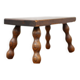 Wooden stool, small beaded foot stool, plant holder