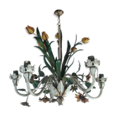 Painted iron chandelier 1950