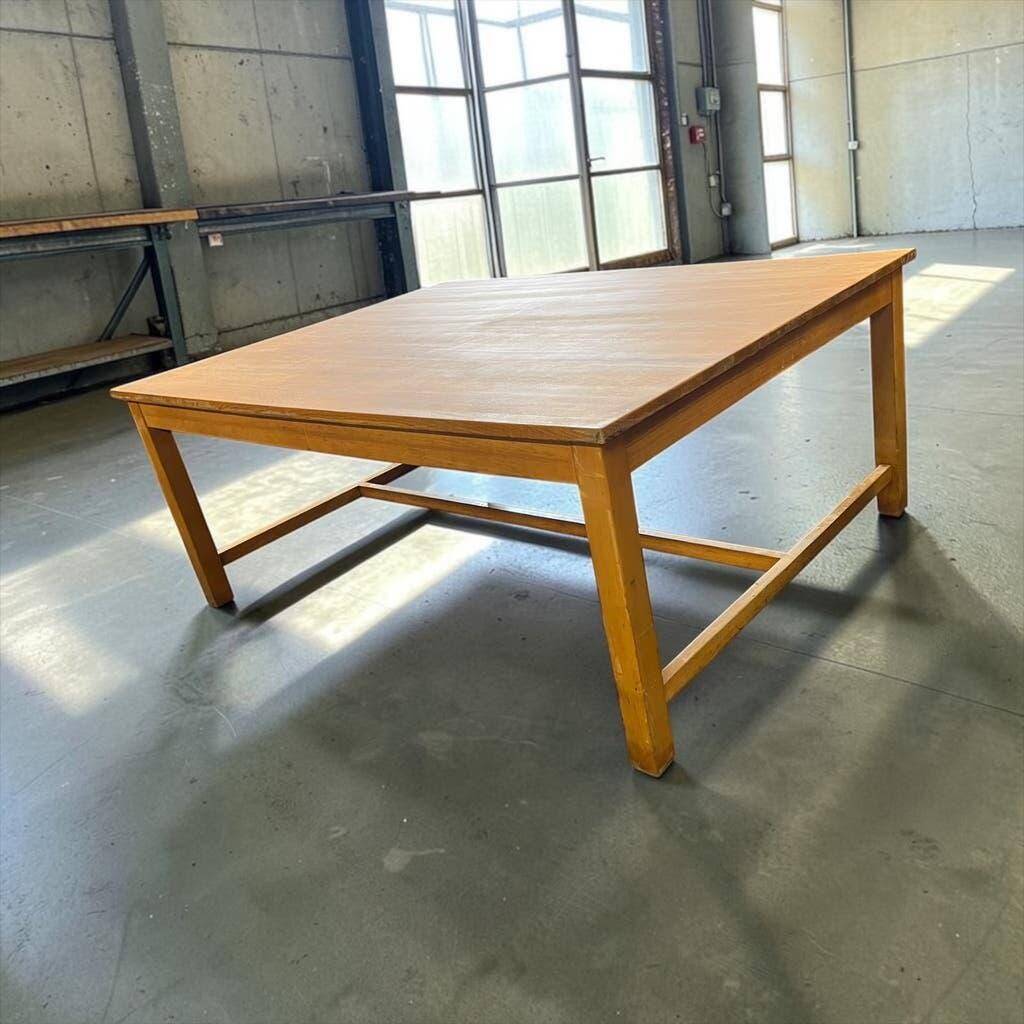 Table vintage XL en bois massif / table à manger / table de travail
