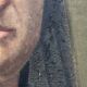 Oil painting on canvas XIX portrait Chevalier d'Eon