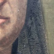 Tableau huile sur toile XIX portrait Chevalier d’Eon