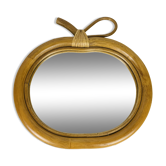 Miroir pomme rotin vintage