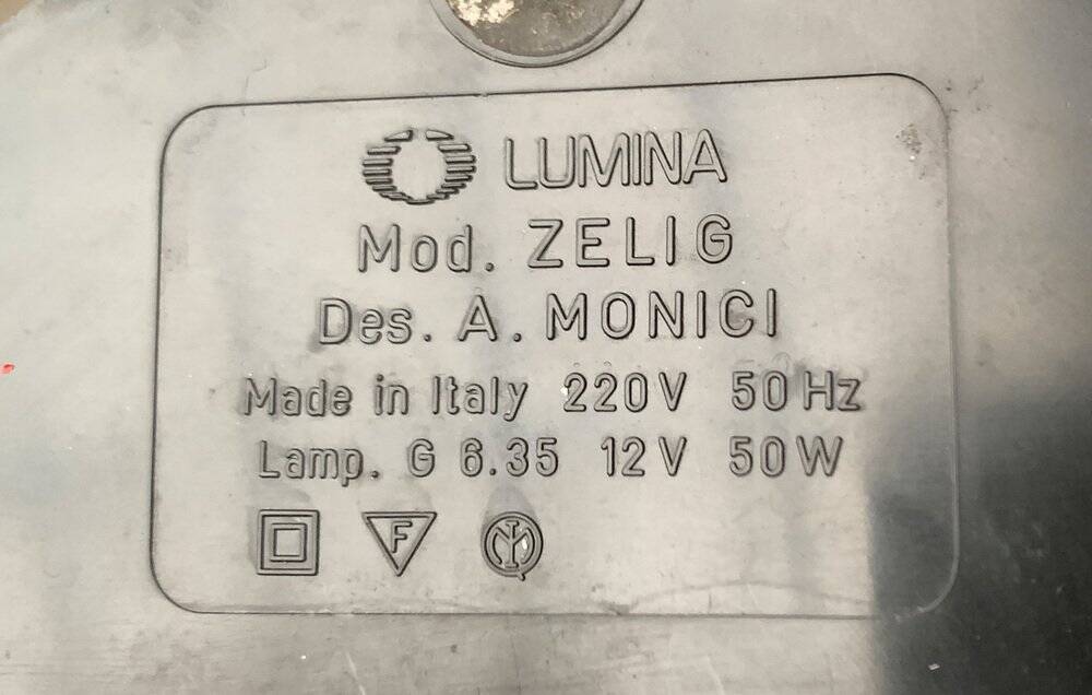 Vintage postmodern Italian table lamp Zelig by Walter Monici for Lumina, 1990s.