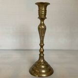 Worked brass candlestick