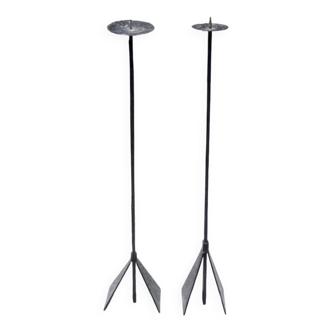 2 bougeoirs brutalistes