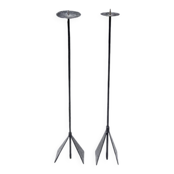 2 Brutalist Candle Holders