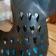 Wrought iron table lamp/rooster