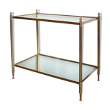 Table d’appoint en bronze et laiton