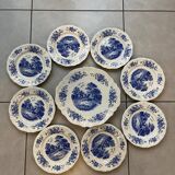 Set 8 assiettes dessert et plat « Romantic » Sarreguemines