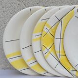 Set of 6 dessert plates model Montreal yellow Salins