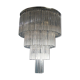 Lamp art deco style metal & crystal