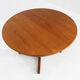 Vintage Danish round extendable dining table 1960s