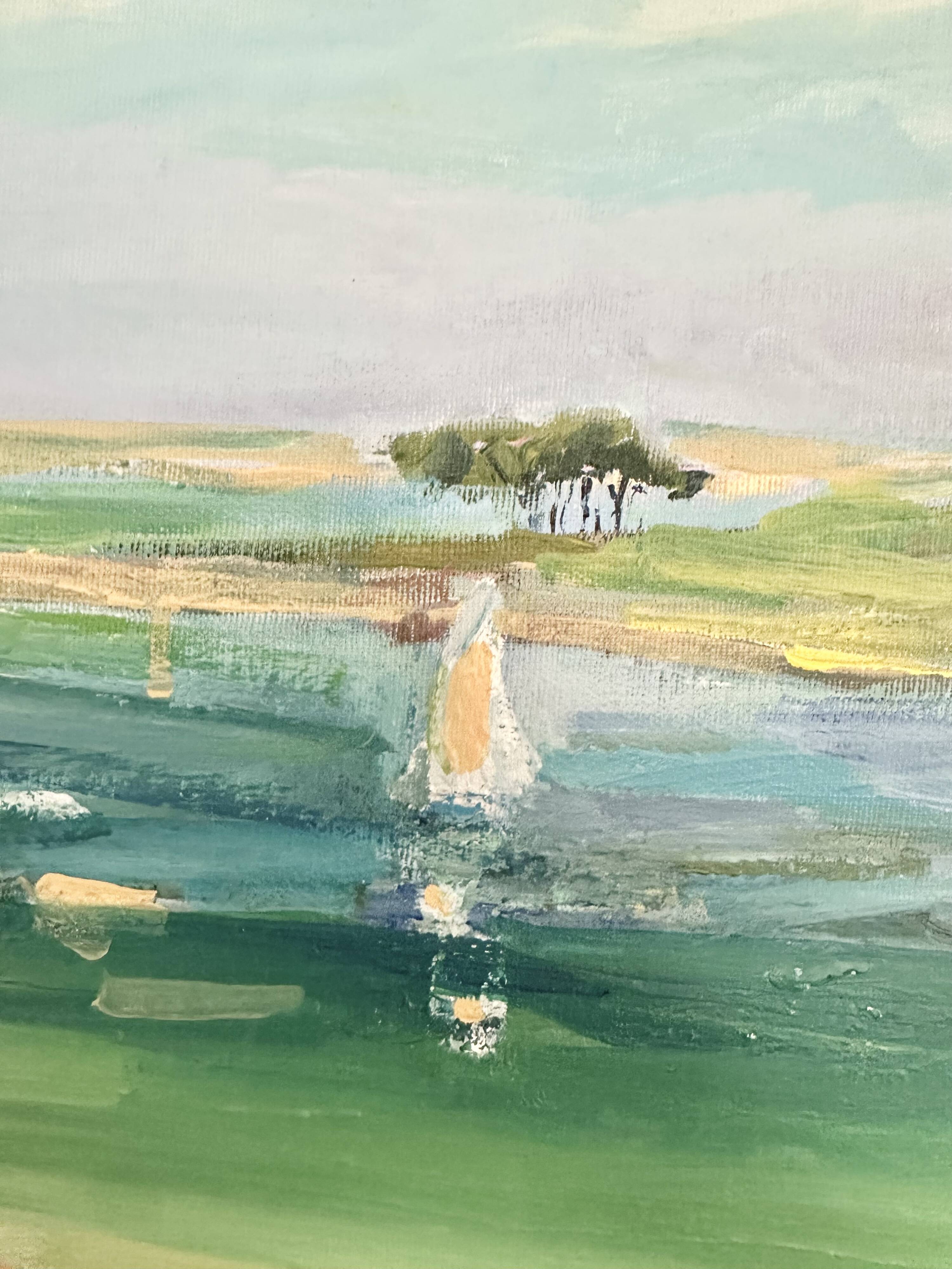 Huile sur toile paysage maritime