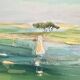 Huile sur toile paysage maritime