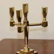 Vintage Candelabra with Four Arms in Swedish Brass from Gusum