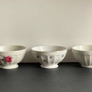 BOWLS Ceramic Pink and Gold VINTAGE